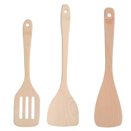 3 Pieces/Set of Unpainted Wooden Spatula Raw Wood Spatula Kit for Non-Stick Pan Kitchen Accessories Cooking Tools