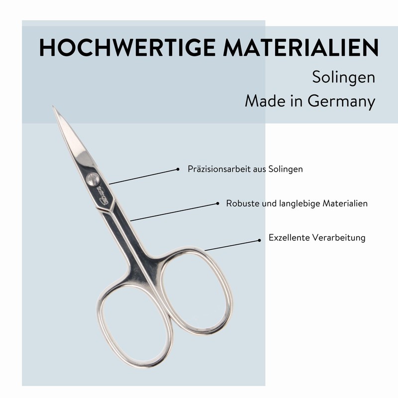 PARSA Beauty Nail Scissors with Curved Cutting Edges Stainless Steel