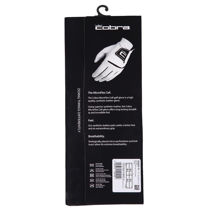 COBRA Golf Mens Left Hand Micro Flex Cell Glove Twin