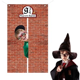 Platform 9 and 3/4 King's Cross, Photo Booth Props Brick Wall Background, Suitable for Outdoor and Indoor use, Fan Love, Birthday Gifts, Party Supplies