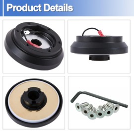 100H Steering Wheel Short Hub Adapter Aluminum 6-Hole Fits for Mitsubishi Lancer Galant Eclipse Impreza WRX