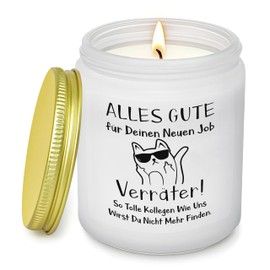 LUXHOMY Abschiedsgeschenk Kollegen, Geschenk zum Abschied, Abschiedsgeschenk für Kollegen, Geschenke für Arbeitskollegin, Geschenk für Ruhestand Jobwechsel - Lavendel Duftkerze (200g)
