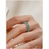 Mens Womens Natural Genuine Real Green Jade Band Ring Size