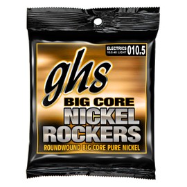 GHS Strings BCL-10 PACK - Big Core Nickel Rockers, Pure Nickel Electric Guitar Strings, Light (10 1/2-48), Pack of 10