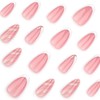 24 Piezas de Uñas Postizas a Presión, Uñas Falsas Cuadradas