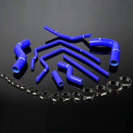 G-PLUS Silicone Radiator Coolant Tube Kit Clamps Compatible With 1996-2000 Subaru Impreza GC8 GF8 STI EJ20 WRX,Blue