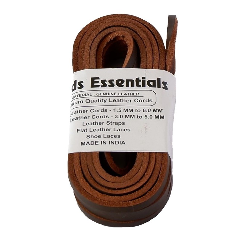 Cords Essentials 3MM Flat Genuine Leather Cord - Natural Leather