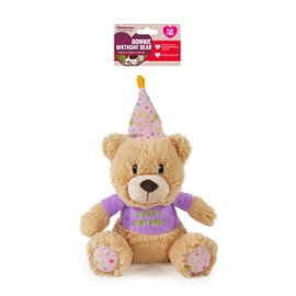 Rosewood Chubblez Bonnie Birthday Bear Plush Dog Toy, Gift for Dogs
