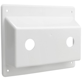 Faucet Bezel Cover Stand Off Faucet Cover Mounting Kit, Waterproof Replacement Part Compatible Camper Trailer Shower Plate 1 Pack White