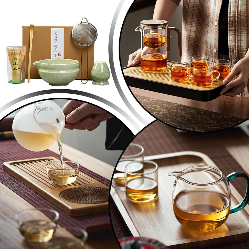 Matcha Whisk Set - Handheld Matcha Starter Kit,Comfortable Use Japanese