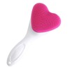 PACKOVE Heart Shaped Silicone Face Cleaning Brush for Women Gentle