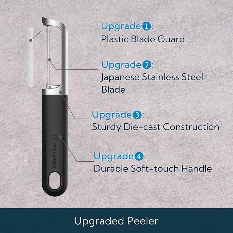 KITCHENDAO Swivel Vegetable Potato Peeler for Kitchen -Durable Japanese 420J2