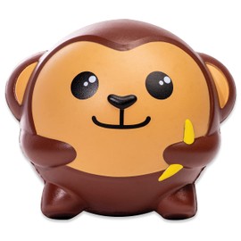 Franklin Sports Animal Ball Friends - 6in Foam Balls - Marcus Monkey - Squishy Foam Balls, Brown