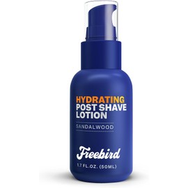 Freebird Loción Post Afeitado Para Hombre - 50Ml Gel Refrescante Para Después Del Afeitado Con Aroma Natural De Sándalo, Calma, Hidrata Y Protege Contra Quemaduras, Sequedad, Ideal Par