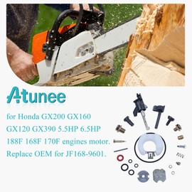 Atunee 2Pcs Carburetor Repair Rebuild Kit for Honda GX200 GX160 GX120 GX390 5.5HP 6.5HP 188F 168F 170F 4-Stroke Engine Motor Generator Trimmer Replace JF168-9601