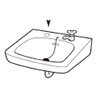 SANEI PR57 Faucet Repair Part, Washbasin Cap, Hides Unwanted Holes