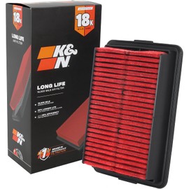 K&N KNA-5050 Filtro de Aire del Motor Larga Vida 18000 Millas Compatible con Hyundai/Kia L3/L4 Elantra/i30/Kona/Veloster/Forte 2017-2019, Negro/Rojo