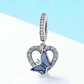 Love Family Tree of Life Charms Dangle Bead Original 925 Sterling Silver Charms for Bracelets or Necklace Christmas Gifts (Butterfly Charm Beads)