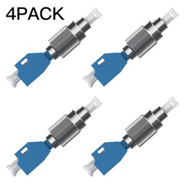 GESD 4PCS Single Mode 9/125um FC Male to LC Female Hybrid Optical Fiber Converter Adapter with Visual Fault Locator Connector and Optical Power Meter Compatibility