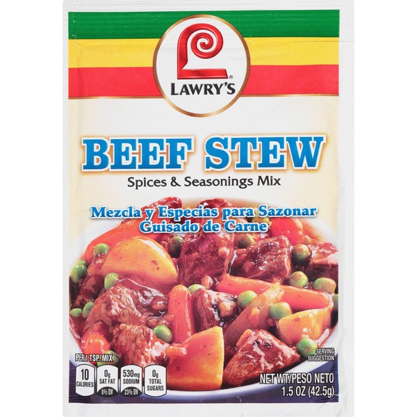 Lawry's Beef Stew Spices & Seasonings Mix, 1.5 oz (Pack of 12)