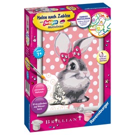 Ravensburger Paint by Numbers 28470 - Cute Bunny Children from 7 Years, Medium