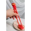 Japanese Red Ninja Reusable Training Chopsticks Set With Silicone Guide