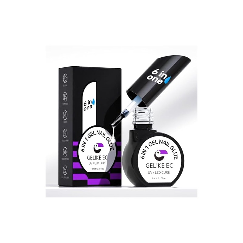 GELIKE EC Nail Glue Gel: 6in1 Nail Glue for Nail