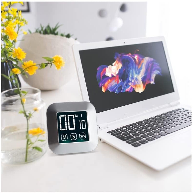 WANGCL Large LCD Digital Magnetic Kitchen Timer Digital with Touch