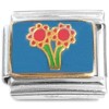 Flowers on Blue Italian Charm