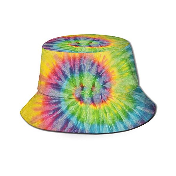 BLUBLU Tie Dye Saturn Casual Bucket Hat Outdoor UV Protection Fishing Cap