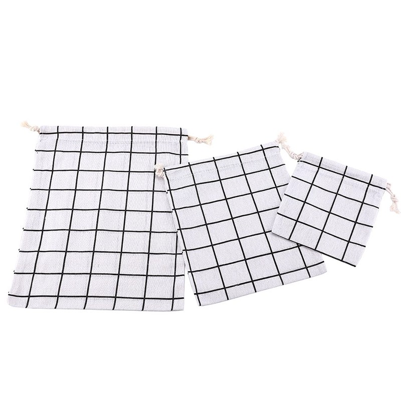 Amoyie 3 pcs Drawstring Storage Bag Set for Cosmetic Travel