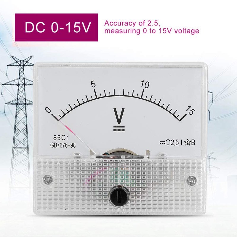 WANGCL Analog Mini Ammeter Voltmeter Professional Durable 2.5 Accuracy Voltage