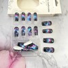 Colorful Starry Sky Clouds False Nails Long Square Press on