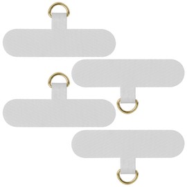 COCASES Phone Lanyard Tab, Phone Tether Tab 4 Pack Universal Lanyard Patch for Phone Lanyard Strap Leash Charm (Grey x4)