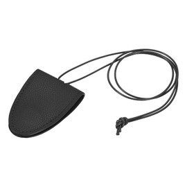 sourcing map Magnetic Hat Clip, PU Leather Hands-Free Hat Holder Magnetic Clip for Travel Hanging Sun Hat on Handbag, Black