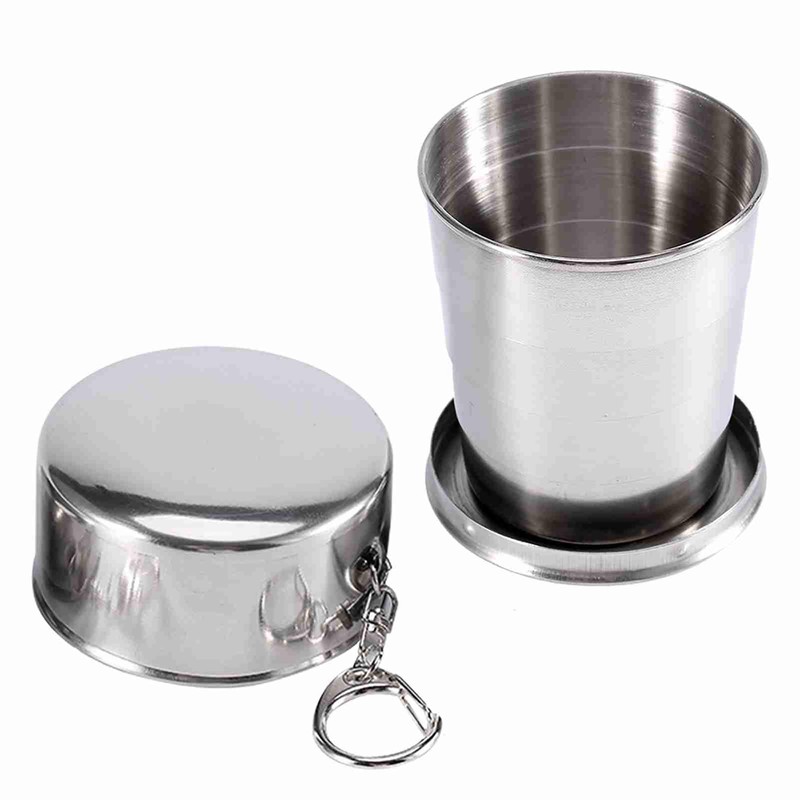 Ejoyous Folding Cup, Stainless Steel, Folding Cup, Camping Cup, Foldable
