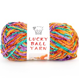Soft Chenille Yarn Blanket Yarn,100g Crochet Yarn,Yarn for Crafts,Yarn for Crocheting,Fancy Yarn for Crochet,Crochet Yarn for Sweater/Hat/Blankets/DIY Craft(PurpleOrange)