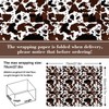 JarThenaAMCS 6 Sheets Cow Print Wrapping Paper -Not Roll- Brown