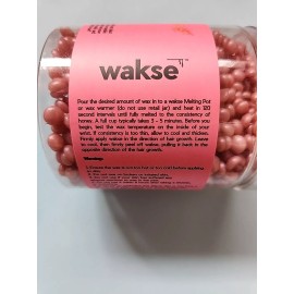 Wakse Bubble Gum Blast Hard Wax Beans for Face & Body 4.8oz Metallic Pink - New