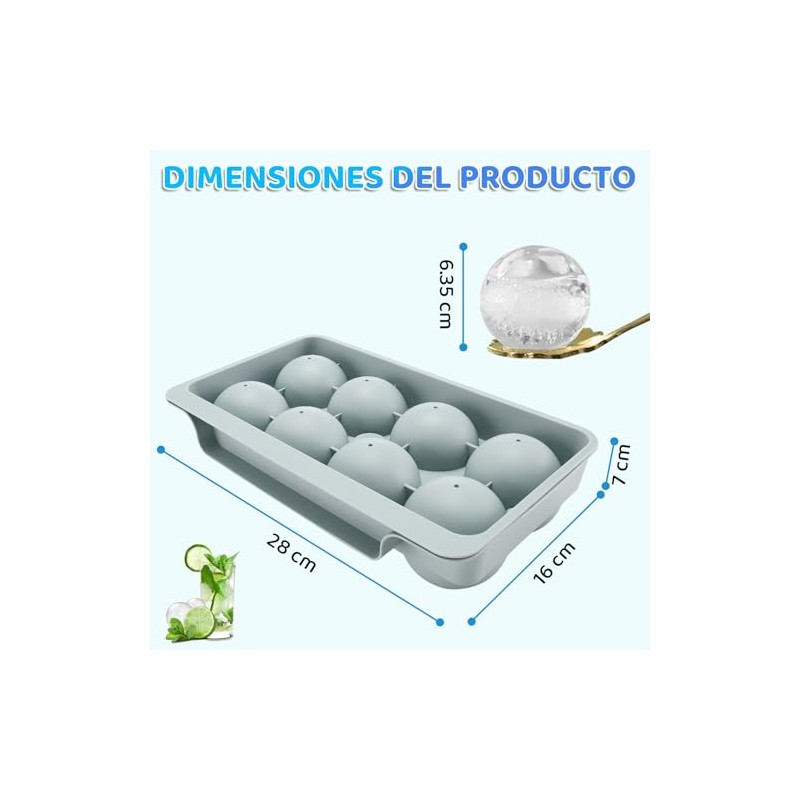 SlowTon Moldes y Bandejas para Cubitos de Hielo, Moldes para