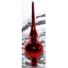 Jingle Bells Lauscha Christmas Tree Topper Red Shiny Plain Mini