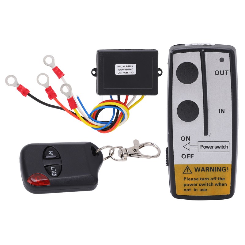 Wireless Winch Remote Control Kit with Receiver 12V 24V 75ft