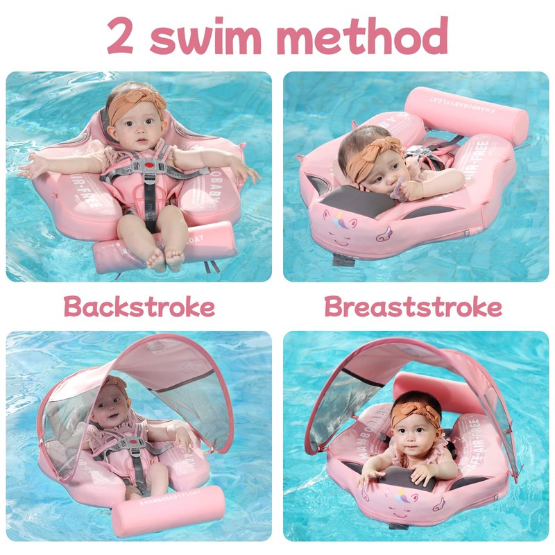 Mambobaby Float with Canopy and Tail New Upgraded Non-Inflatable Baby