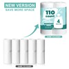 110 Count-Small Garbage Bags,Bathroom Garbage Bags, 15L White Garbage Bags