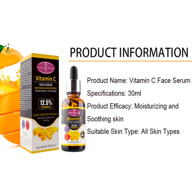 AICHUN BEAUTY 12.5% Vitamin C Face Serum Moisturizing Anti-Freckle Anti-Aging