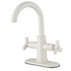 Derengge Bathroom Faucet,Two-Handle Bathroom Sink Faucet with Water Supply Line,1
