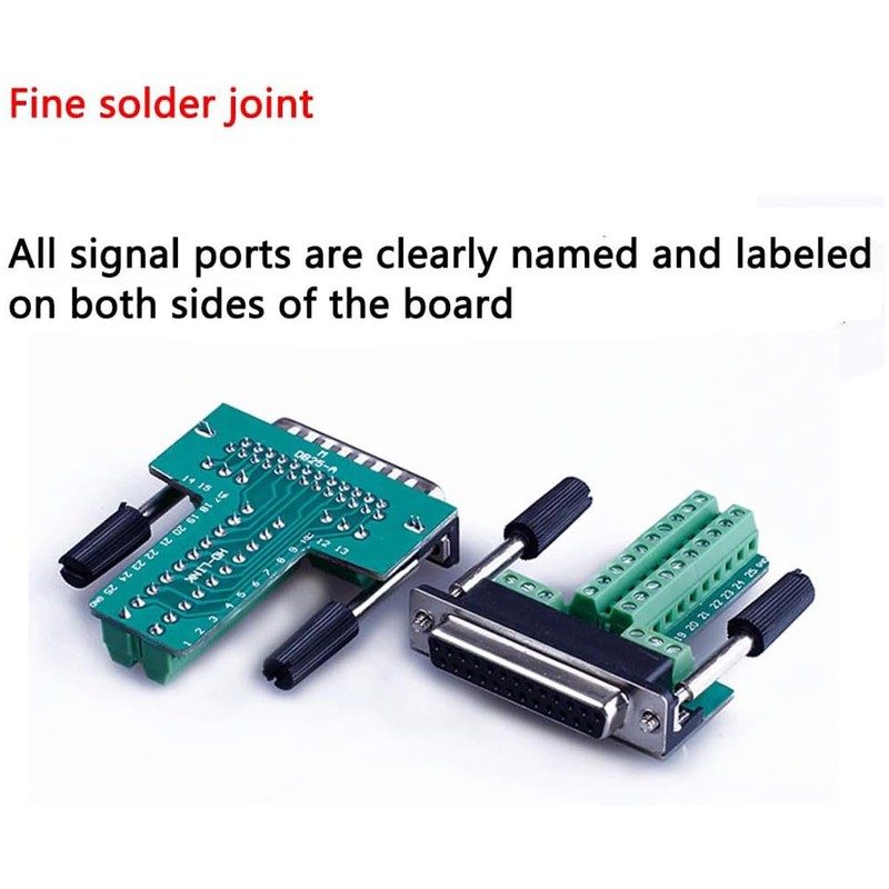 Harrisen DB25 Solderless Socket, RS232 D-SUB Serial to 25-Pin Connection