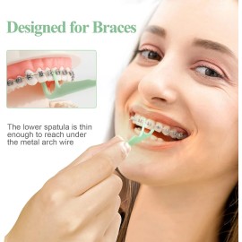 150 Count Orthodontic Flossers for Braces with Floss Dispenser, Braces Flossers