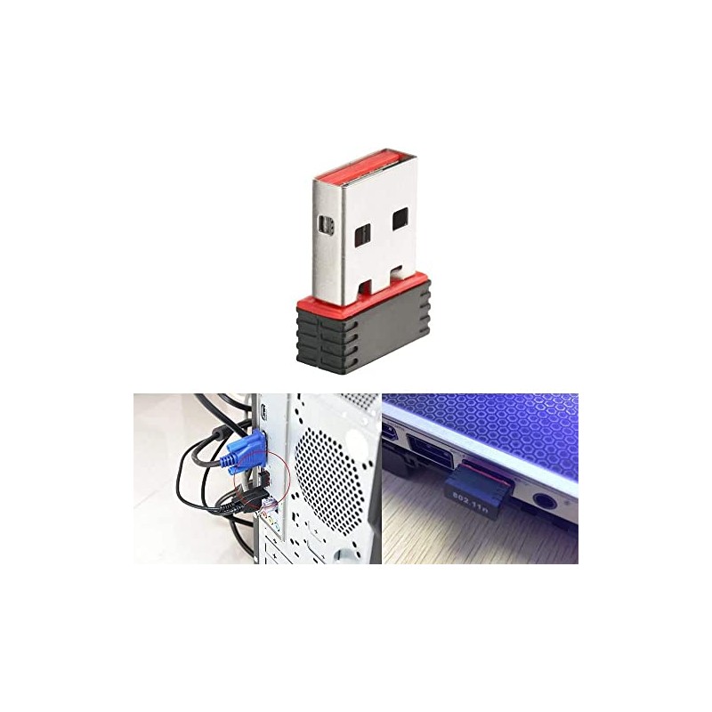Generic USB Wireless Smallest Mini Wi-Fi Adapter, Compatible with Windows,