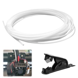 DAJASD 10 Meter PTFE Schlauch mit Cutter, 4mm OD x 2,5mm ID, PTFE Tube 3D Drucker Schlauch, PTFE Tube Teflonschlauch für Direktantrieb Extruder 3D Drucker Kompatibel mit Creality K1/K1 Max/Ender 3 V3